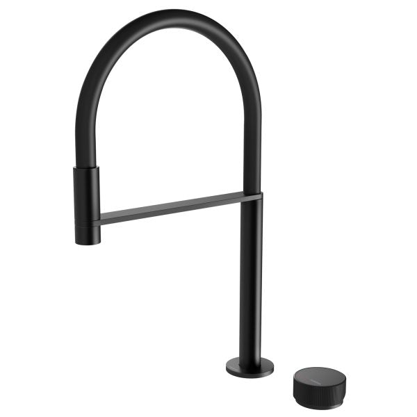 Phoenix Axia Hob Sink Mixer Set Flexible Hose 230mm, Matte Black