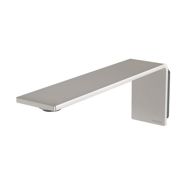 Phoenix Axia Wall Basin/ Bath Outlet 200mm, Brushed Nickel