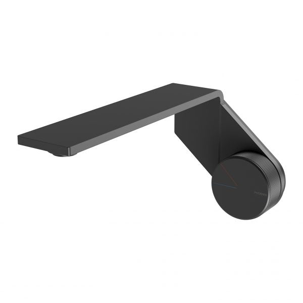 Phoenix Axia Wall Basin/ Bath Mixer Set 200mm, Matte Black