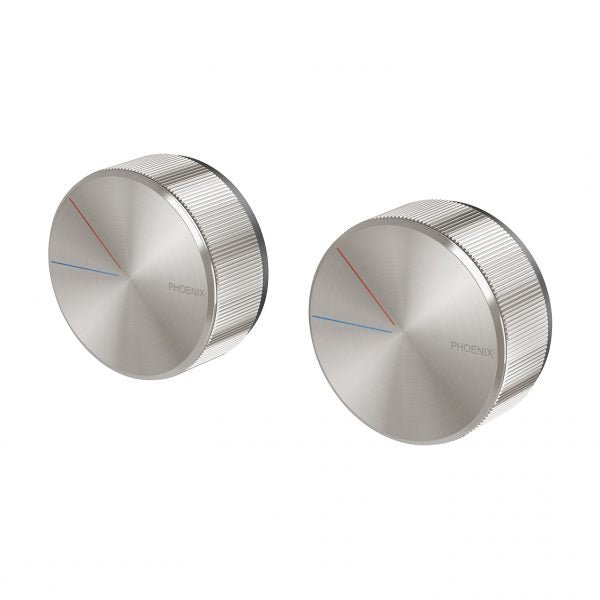 Phoenix Axia Twin Shower/ Wall Mixer, Brushed Nickel