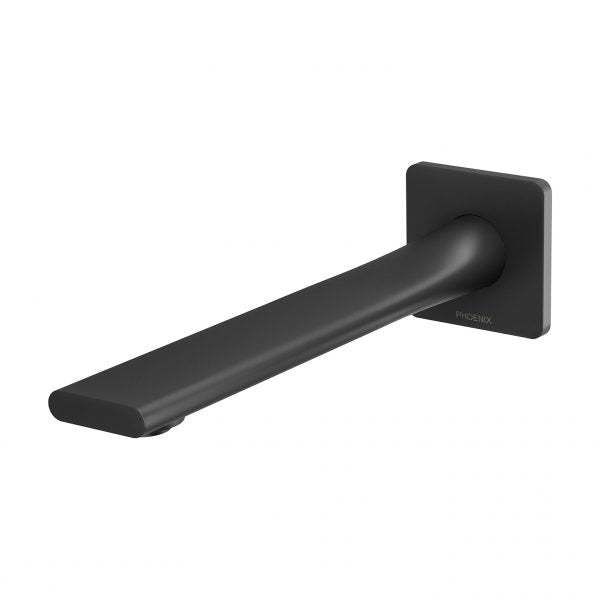Phoenix Teel Wall Basin/ Bath Outlet 200mm, Matte Black