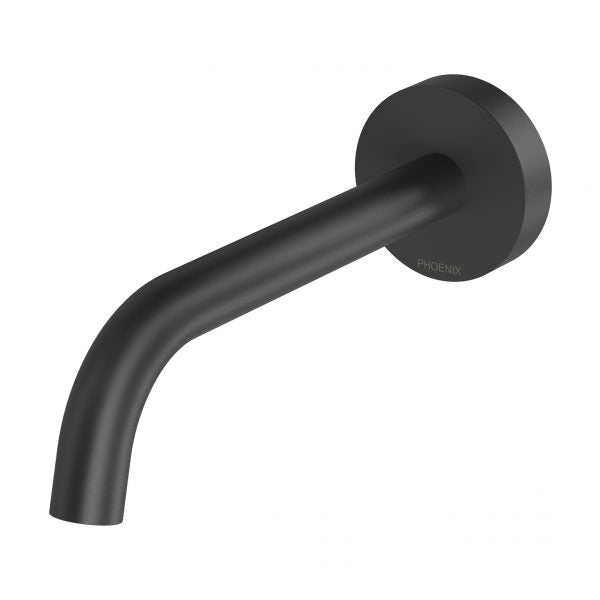 Phoenix Vivid Slimline Plus Wall Basin/ Bath Outlet 180mm, Matte Black
