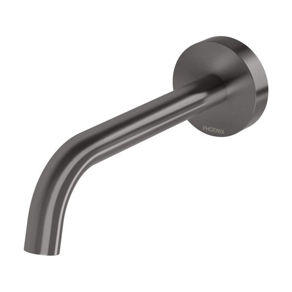 Phoenix Vivid Slimline Plus Wall Basin/ Bath Outlet 180mm, Brushed Carbon