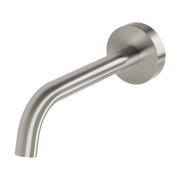 Phoenix Vivid Slimline Plus Wall Basin/ Bath Outlet 180mm, Brushed Nickel