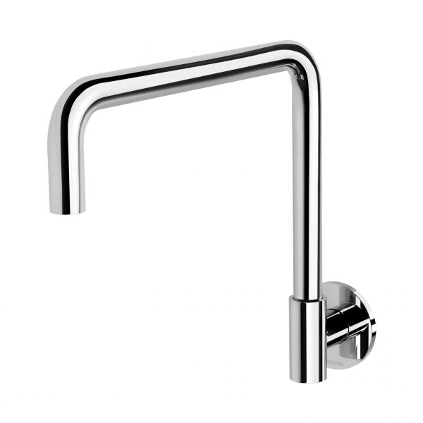 Phoenix Vivid Slimline Plus Wall Sink Outlet 240mm Squareline, Chrome