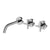 Phoenix Vivid Slimline Plus Wall Basin/ Bath Hostess Set 180mm | Chrome |
