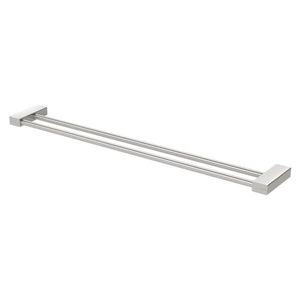 Phoenix Lexi MKII Double Towel Rail 800mm | Brushed Nickel |