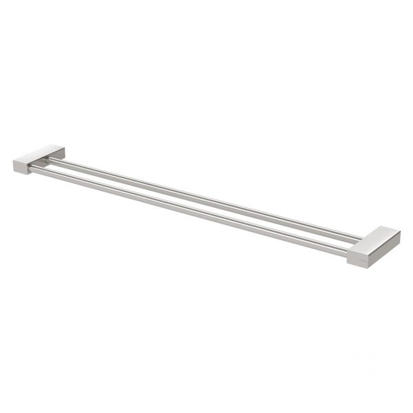 Phoenix Lexi MKII Double Towel Rail 800mm, Brushed Nickel