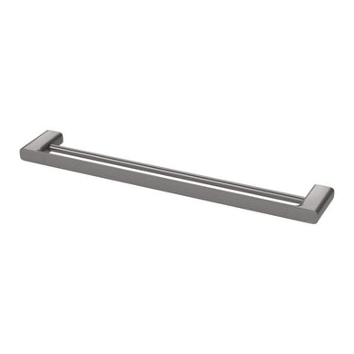 Phoenix Nuage Double Towel Rail 600mm | Brushed Carbon |