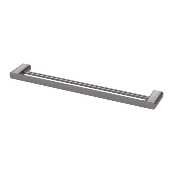 Phoenix Nuage Double Towel Rail 600mm, Brushed Carbon