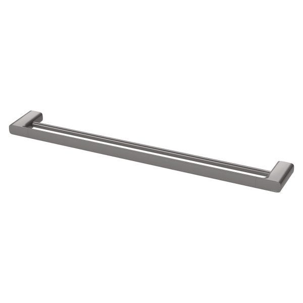 Phoenix Nuage Double Towel Rail 800mm, Brushed Carbon