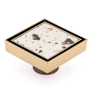 Brass Tile Insert Floor Waste | 50mm Outlet, Brushed Brass (Gold)