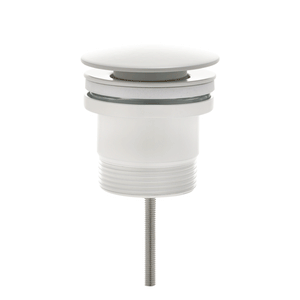 Dome Pop Up Waste, Universal 32mm/40mm, Suits Overflow and Non-Overflow, Gloss White