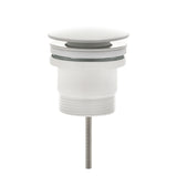 Dome Pop Up Waste, Universal 32mm/40mm, Suits Overflow and Non-Overflow, Gloss White