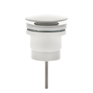 Dome Pop Up Waste, Universal 32mm/40mm, Suits Overflow and Non-Overflow, Gloss White
