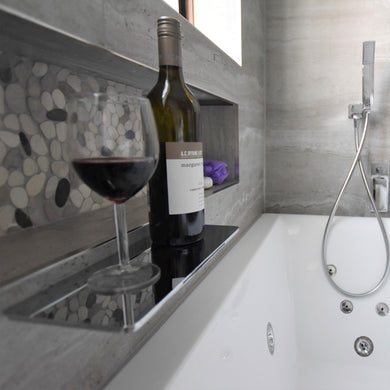 Cascada Shelf Waterfall Bath Spout, Polished Chrome