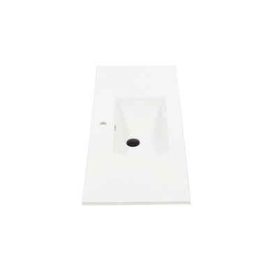 Una 1200mm Vanity Top with Single Integrated Sink and Overflow, Gloss White