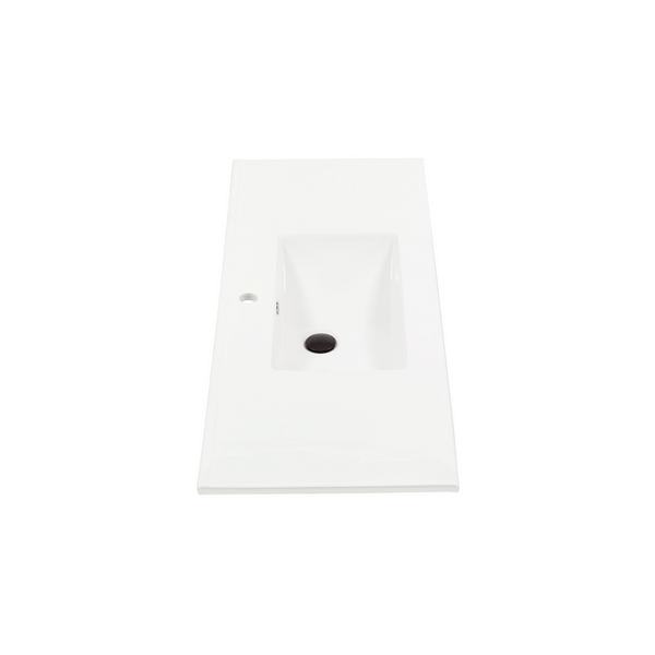 Una 1200mm Vanity Top with 1 Tap Hole | Gloss White |