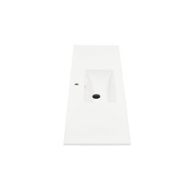 Una 1500mm Vanity Top with Single Integrated Sink and Overflow, Gloss White