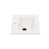 Una 600mm Vanity Top with Single Integrated Sink and Overflow, Gloss White