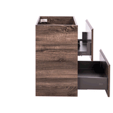 *Clearance* Alles Plus 750mm Wall Hung Vanity Cabinet | Legna Noir Woodgrain |
