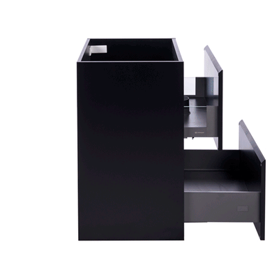*Clearance* Alles Plus 750mm Floor Standing Vanity Cabinet | Satin Black |