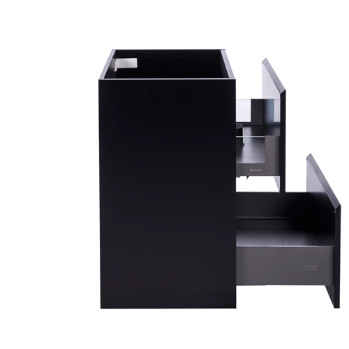 Alles Plus 750mm Wall Hung Vanity Cabinet | Satin Black |