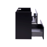 *Clearance* Alles Plus 900mm Floor Standing Vanity Cabinet | Satin Black |
