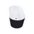 Brighton 1600mm Oval Freestanding Bath | Gloss Black and White | *Clearance Stock*
