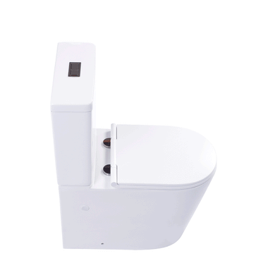 Q Flush Back to Wall Toilet Suite, Gloss White