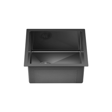 Retto 390mm x 450mm x 230mm Stainless Steel Sink, Brushed Gunmetal (Black)