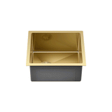 Retto 390mm x 450mm x 230mm Stainless Steel Sink | Brushed Brass (gold) |
