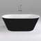 Brighton Slim 1500mm Oval Freestanding Bath | Gloss Black and White |