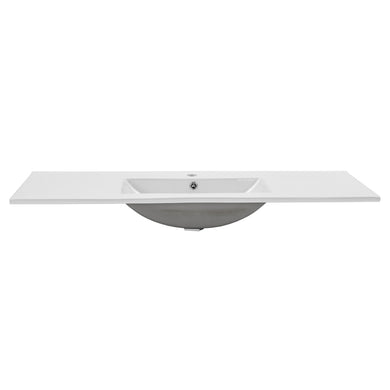 Una 1200mm Vanity Top with Single Integrated Sink and Overflow, Gloss White