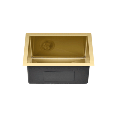Retto 290mm x 450mm x 230mm Small Stainless Steel Sink | Brushed Brass (gold) |