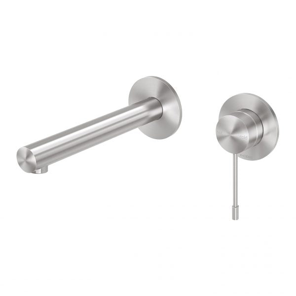 Phoenix Vivid Slimline SS 316 Wall Basin/ Bath Mixer Set 180mm, Stainless Steel