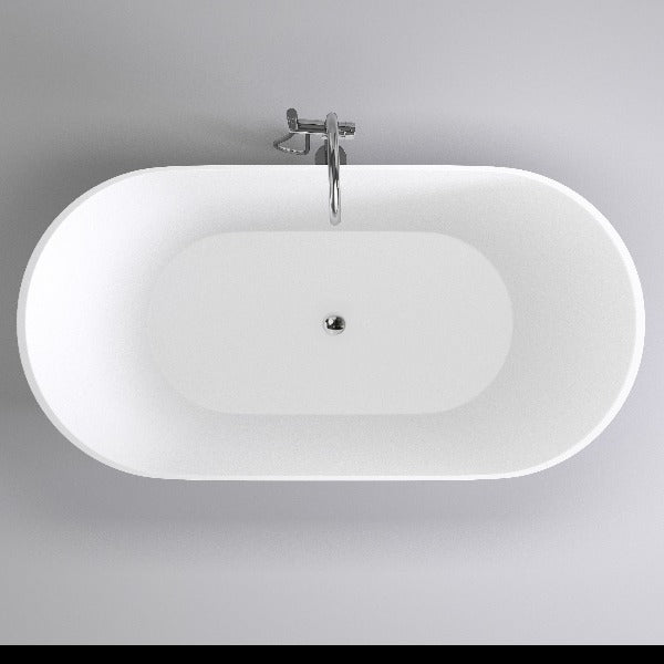 Brighton 1300mm Oval Freestanding Bath, Gloss White