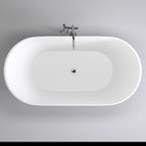 Brighton 1400mm Oval Freestanding Bath, Gloss White
