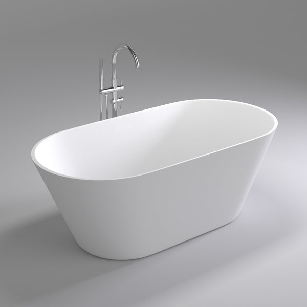 Brighton 1600mm Oval Freestanding Bath | Gloss Black and White |