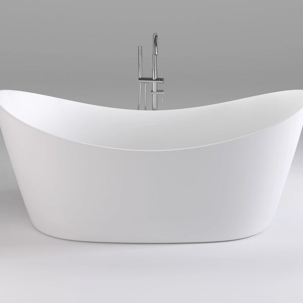 Sorriso 1600mm Double High Back Freestanding Bath, Matte White