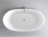 Sorriso 1600mm Double High Back Freestanding Bath, Matte White *Clearance Stock*