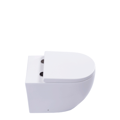Corto Q Wall Faced Toilet Pan for In-Wall Cistern, Gloss White