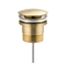 Dome Pop Up Waste, Universal 32mm/40mm, Suits Overflow and Non-Overflow, Brushed Brass (Gold)