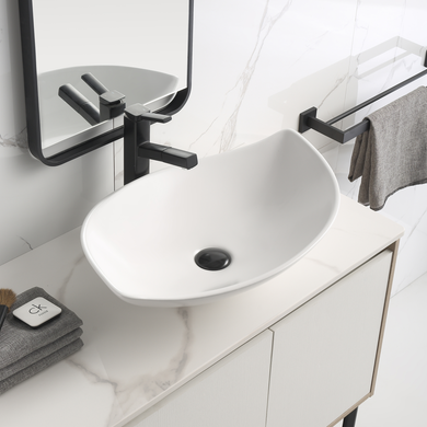 Pirouette 655mm x 400mm Above-Counter Basin, Matte White