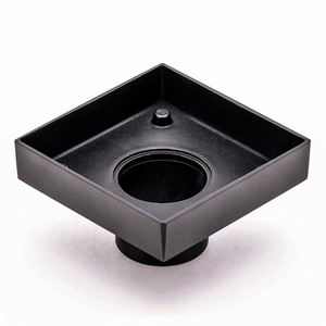 Brass Tile Insert Floor Waste | 50mm Outlet, Matte Black