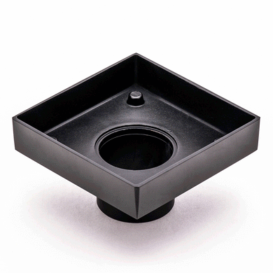 Brass Tile Insert Floor Waste | 50mm Outlet, Matte Black