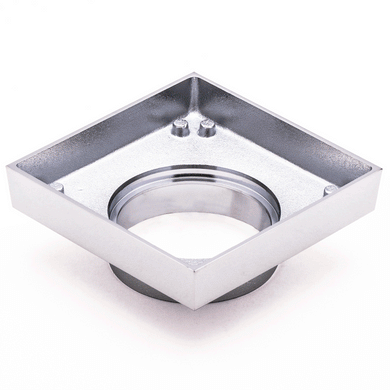 Brass Tile Insert Floor Waste | 75mm Outlet, Polished Chrome