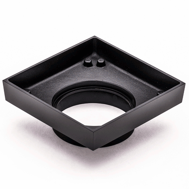 Brass Tile Insert Floor Waste | 75mm Outlet, Matte Black