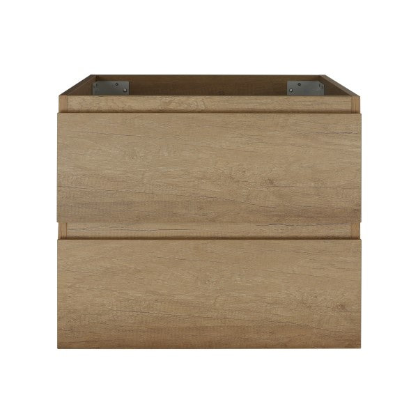 Alles 600mm Wall Hung Vanity Cabinet | Alba Oak Woodgrain |
