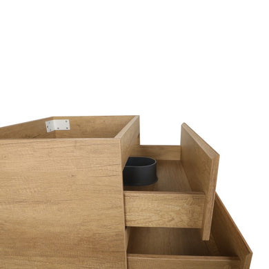 *Clearance* Alles 600mm Wall Hung Vanity Cabinet | Alba Oak Woodgrain |